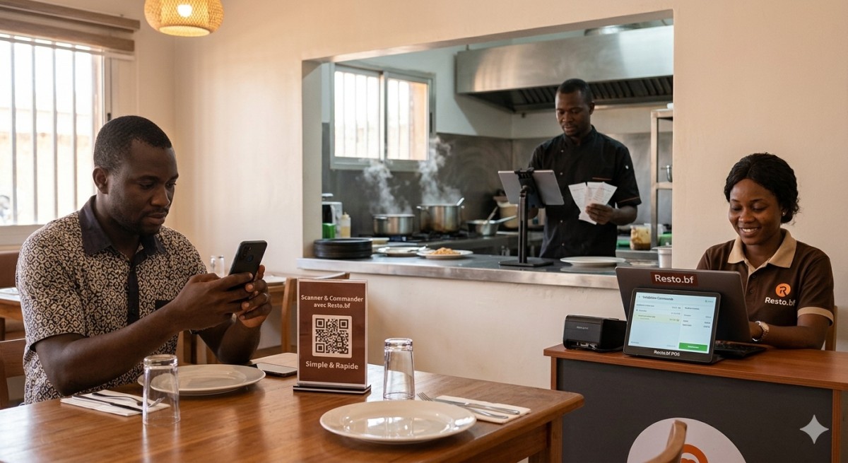 Resto.bf : modernisez votre restaurant avec des commandes QR simples, rapides et sans contact