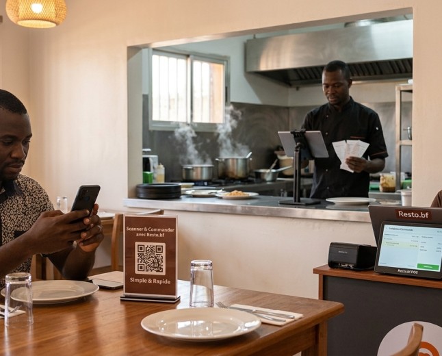 Resto.bf : modernisez votre restaurant avec des commandes QR simples, rapides et sans contact